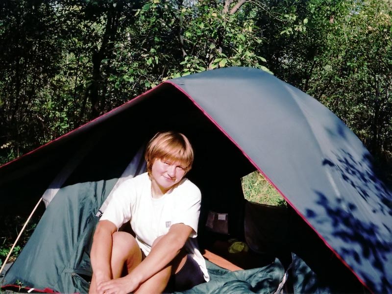 Татьяна в палатке